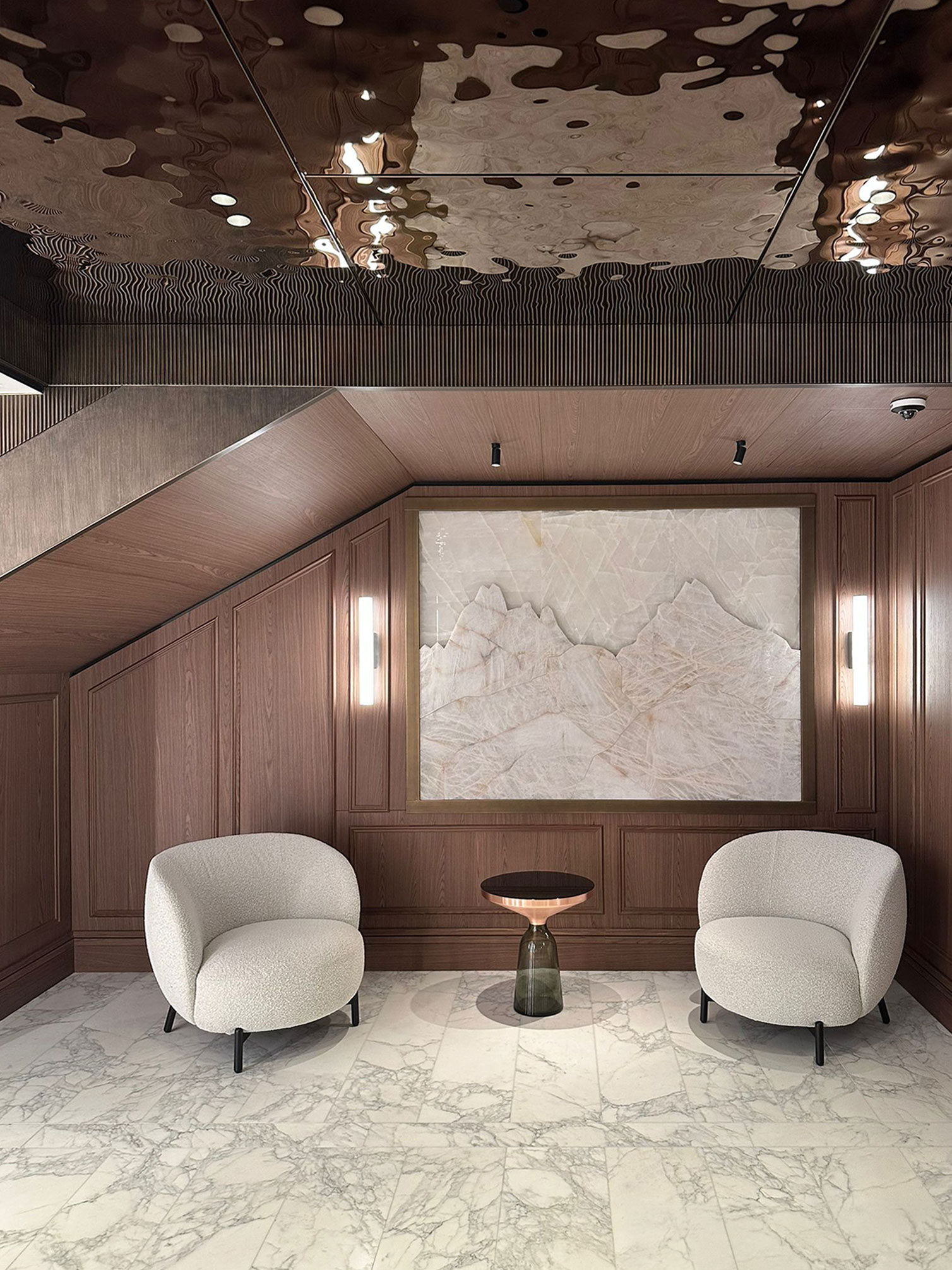 pavimento, rivestimento, montagne, hall, calacatta vagli, cristallo, esterno, Grand Hotel Ampezzo, Cortina D'Ampezzo