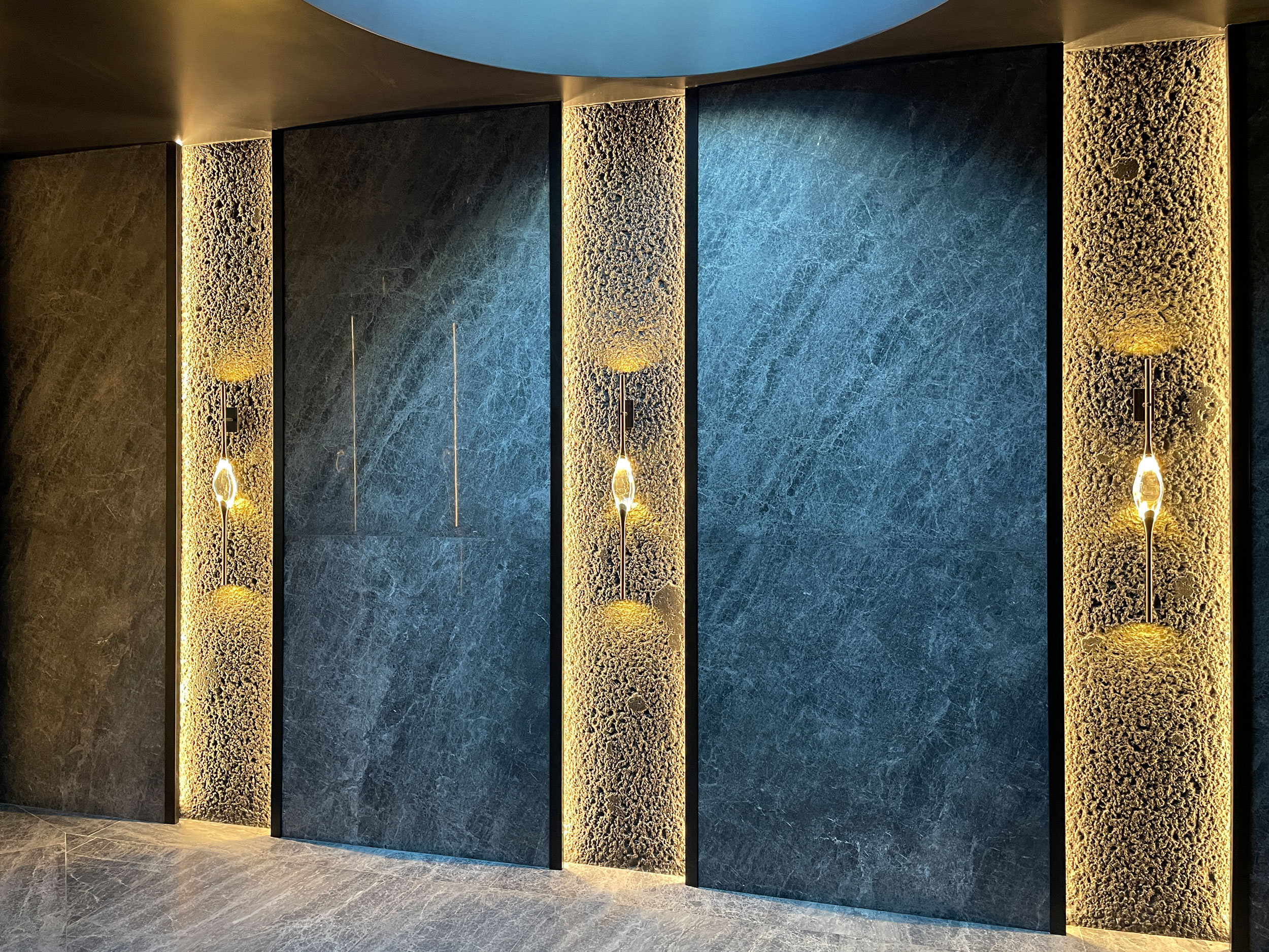 rivestimento, spacco crosta, spa pavimento, rivestimento, Jolie Grey, Nero assoluto zimbabwe, esterno, Grand Hotel Ampezzo, Cortina D'Ampezzo
