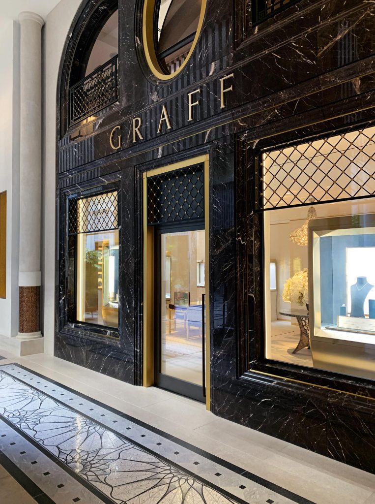 Rivestimento, facciata, vetrina, negozio, galleria, Noir Saint Laurent, Hotel De Paris, Montecarlo