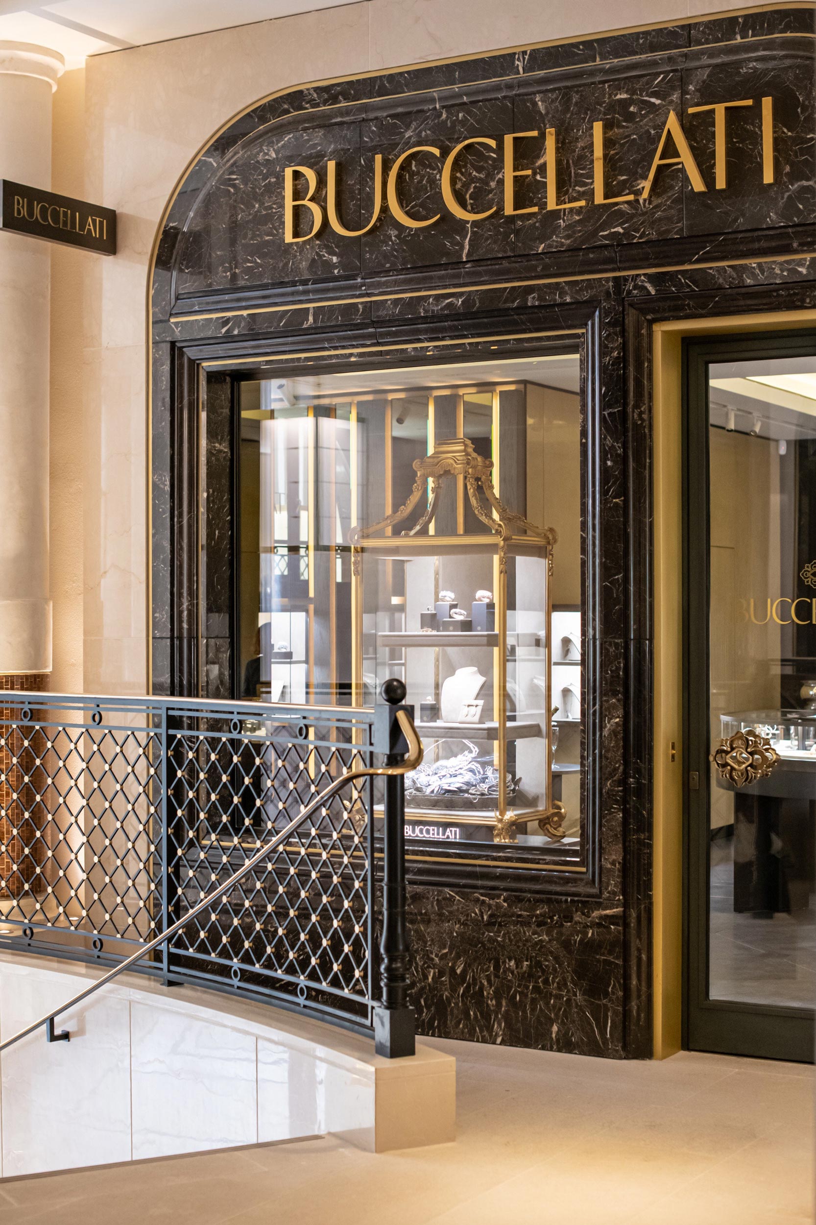 Rivestimento, facciata, vetrina, negozio, galleria, Noir Saint Laurent, Hotel De Paris, Montecarlo