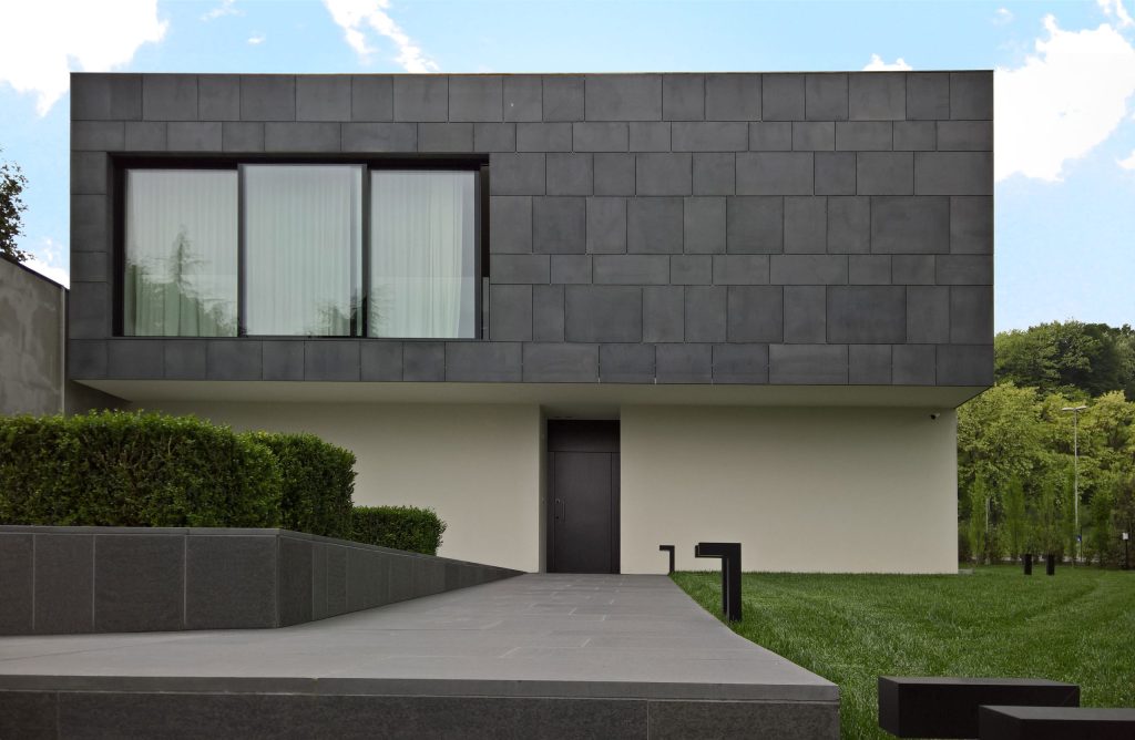 Parete ventilata, esterno, villa, basalto, residenza privata Conegliano