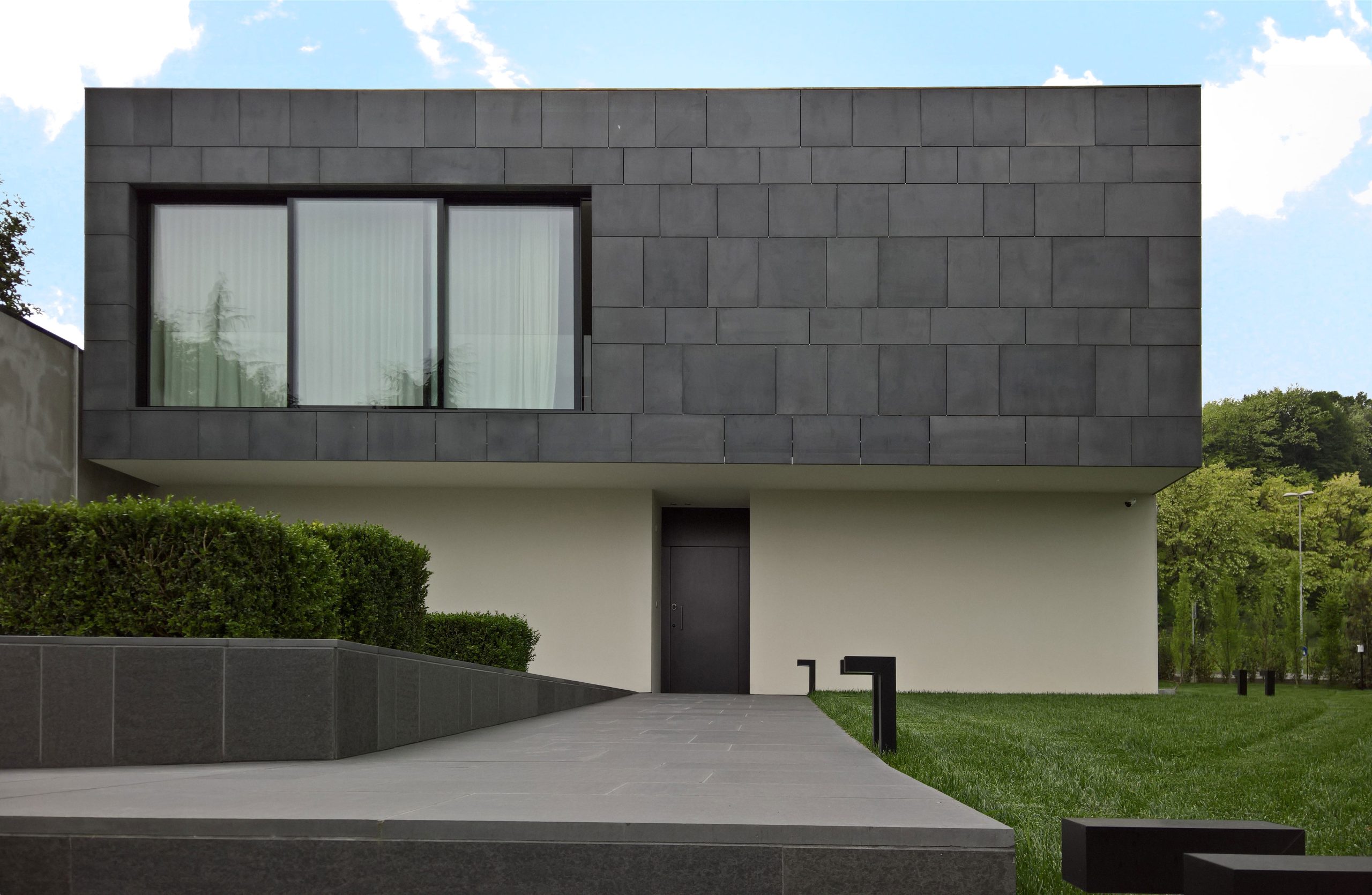 Parete ventilata, esterno, villa, basalto, residenza privata Conegliano