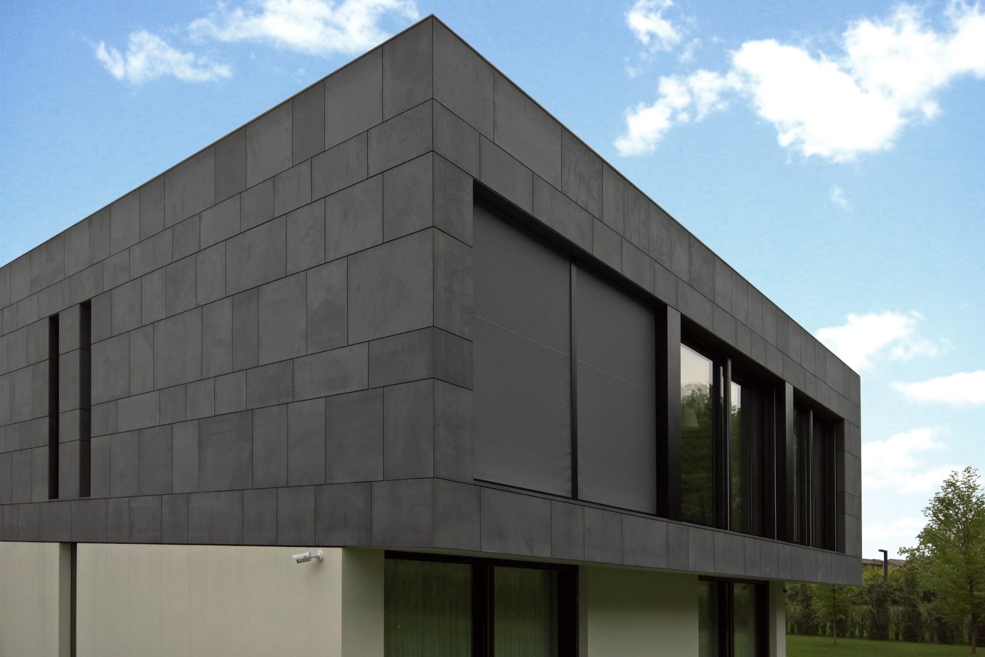 Parete ventilata, esterno, villa, basalto, residenza privata Conegliano