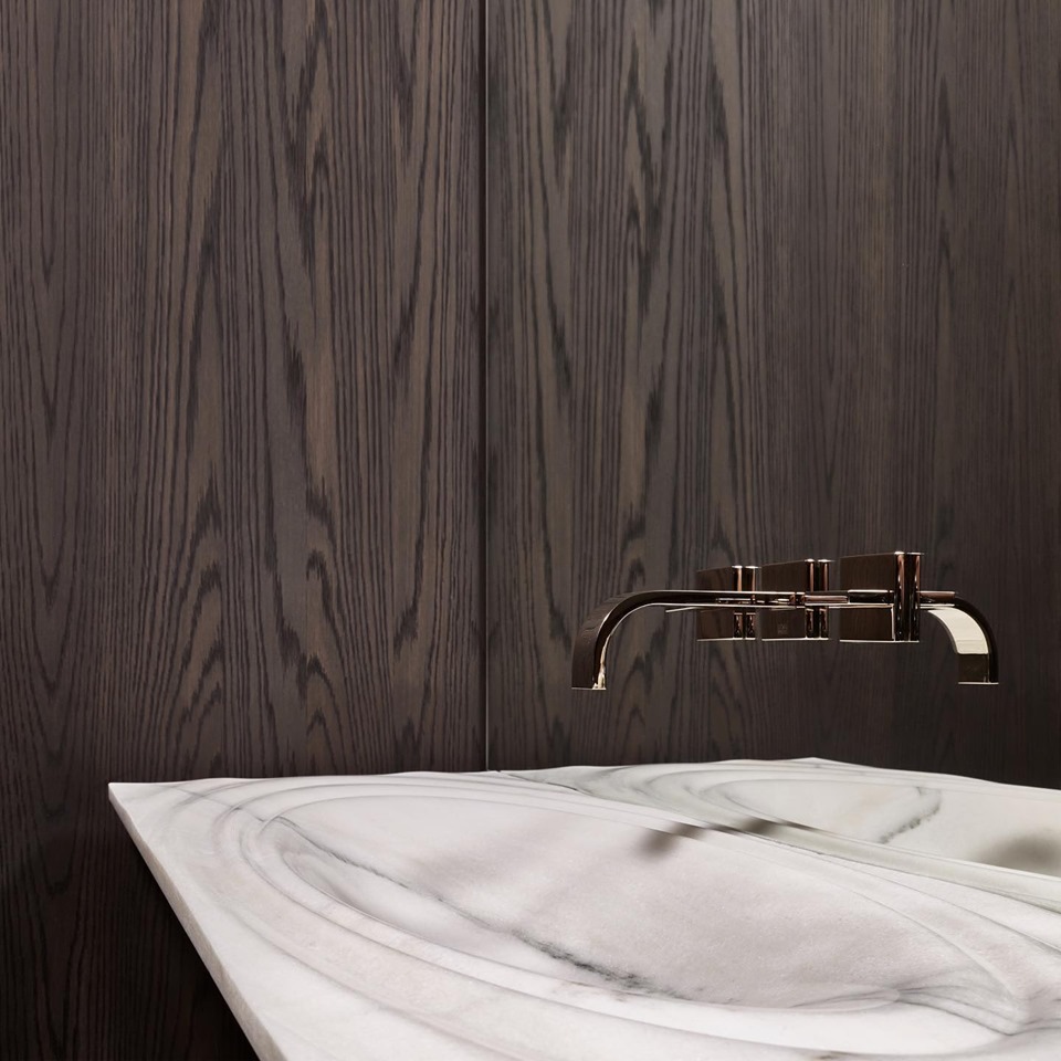 bagno, lavandino, onda, bianco lasa, residenza privata, Mosca